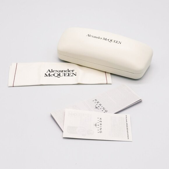 NEW ALEXANDER MCQUEEN AM0372S 001 PILOT SILVER SUNGLASSES ALEXANDER MCQUEEN - Picture 10 of 10